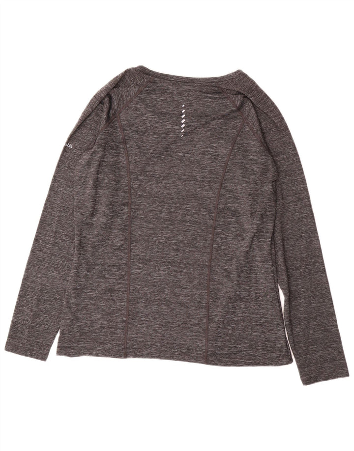 COLUMBIA Womens Top Long Sleeve UK 18 XL Grey Flecked Polyester