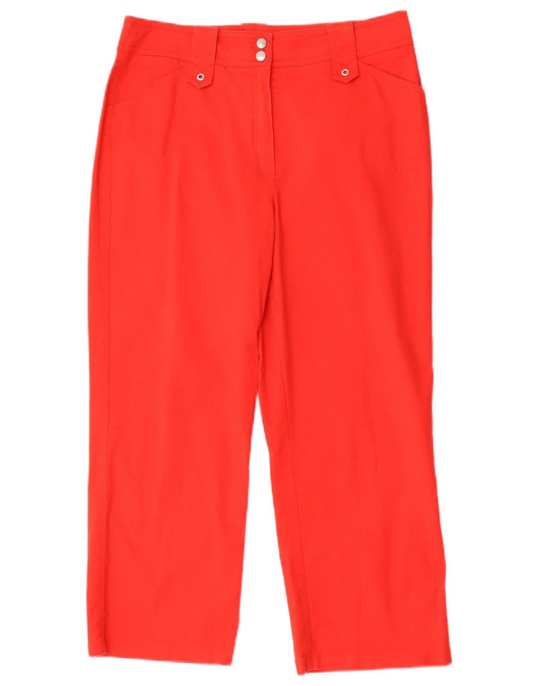 Roxy Womens Straight Cropped Trousers EU 40 Medium W30 L23 Red Cotton