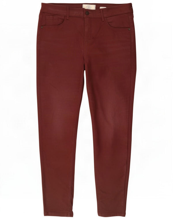 Fat Face Dame Jegging Jeans UK 14 Large W32 L28 Burgundy Viscose