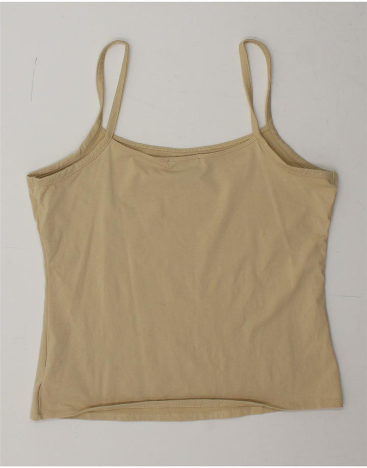 EDDIE BAUER Womens Cami Top UK 14 Medium Beige Nylon Vintage Eddie Bauer and Second-Hand Eddie Bauer from Messina Hembry 