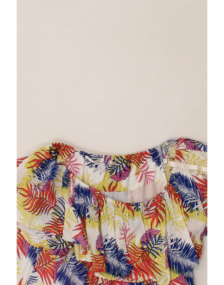 GAS Womens Abstract Pattern Off Shoulder Dress UK 10 Small Multicoloured Vintage Gas and Second-Hand Gas from Messina Hembry 