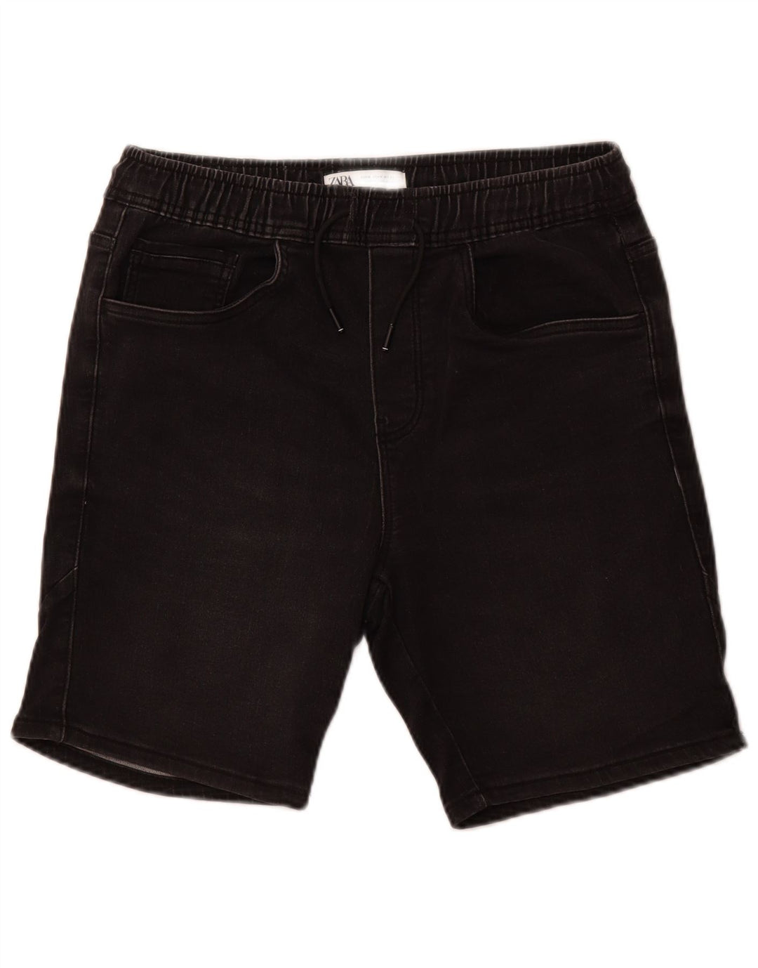 ZARA Mens Denim Shorts Medium W31 Black Cotton