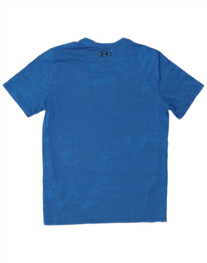 Under Armour Mens T-Shirt Top Small Blue Camouflage Polyester
