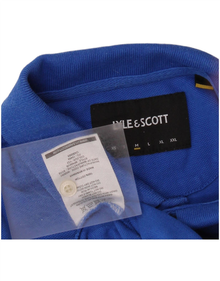 LYLE & SCOTT Herren-Poloshirt aus mittelblauer Baumwolle