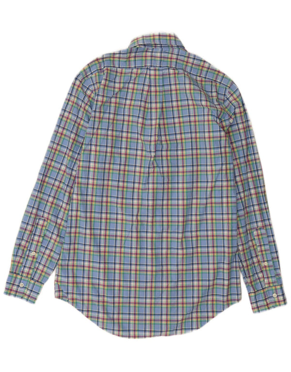 Ralph Lauren Mens Shirt Small Blue Check Cotton