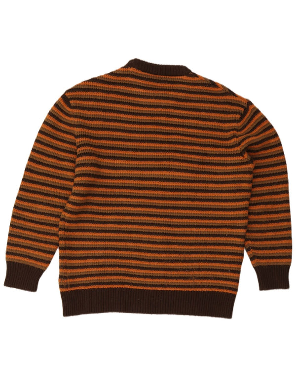 Maglione maglione girocollo da uomo Zara XL a righe marroni