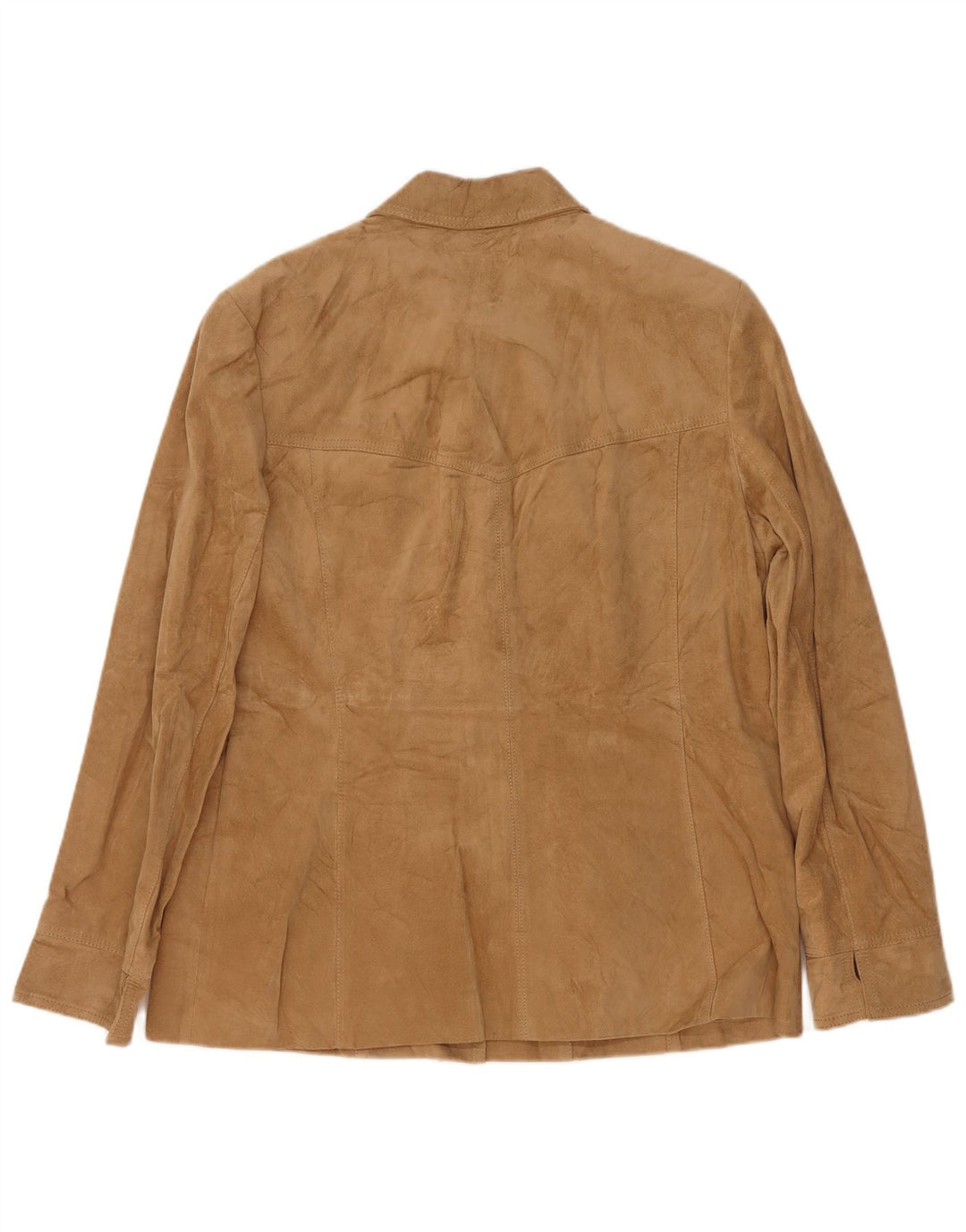 Madeleine Veste en daim pour femme UK 14 Grand cuir beige
