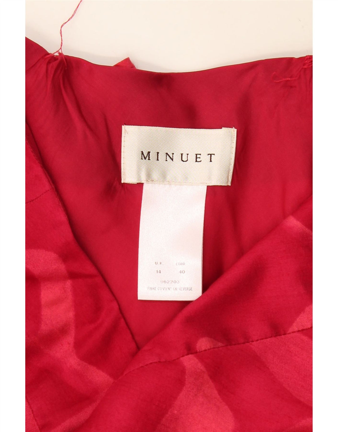 MINUET Womens Abstract Pattern Flared Skirt UK 14 Medium W32  Red Viscose Vintage Minuet and Second-Hand Minuet from Messina Hembry 