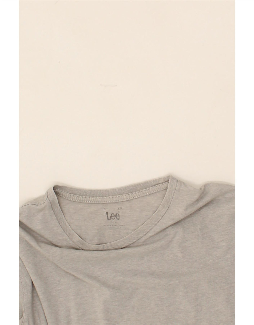 LEE Mens T-Shirt Top 2XL Grey Cotton Vintage Lee and Second-Hand Lee from Messina Hembry 