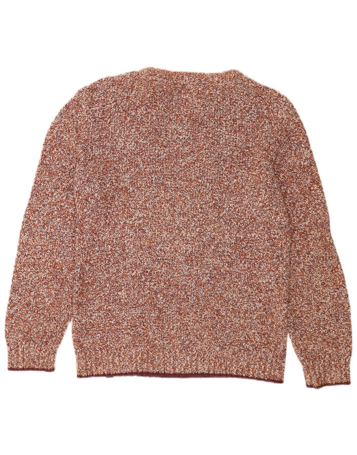 Fat Face Mens Crew Neck Jumper Sweater Medium Brown Flecked Cotton