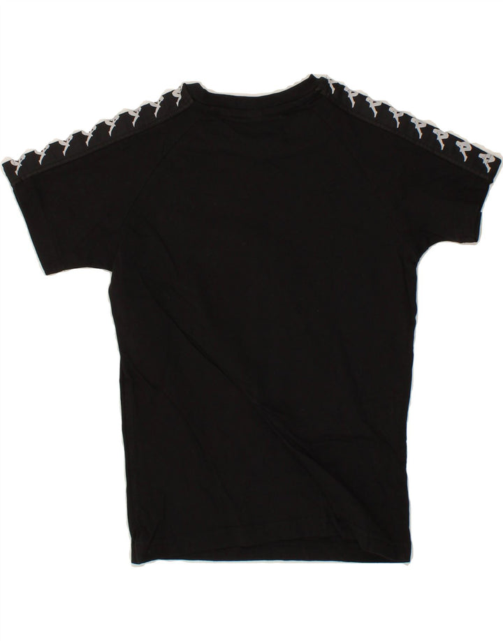 KAPPA Boys Graphic T-Shirt Top 9-10 Years Black Vintage Kappa and Second-Hand Kappa from Messina Hembry 