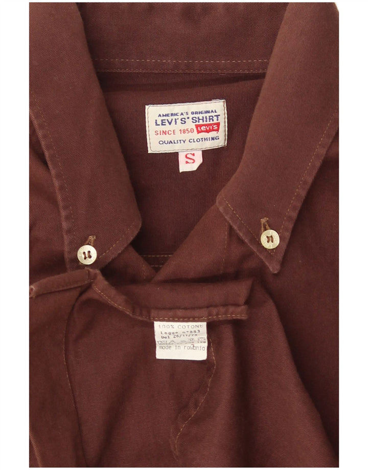 Levi's Mens Shirt Small Brown Cotton