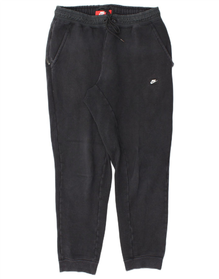 NIKE Mens Tracksuit Trousers Joggers Medium  Black Cotton