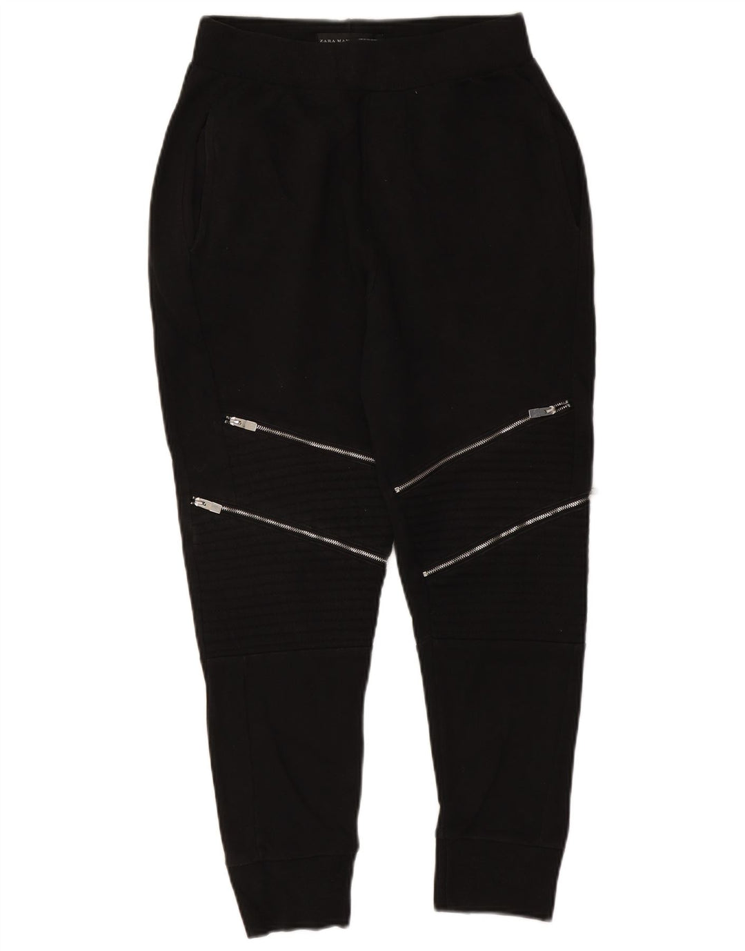 Zara Mens Tracksuit Trousers Joggers Medium Black Polyester