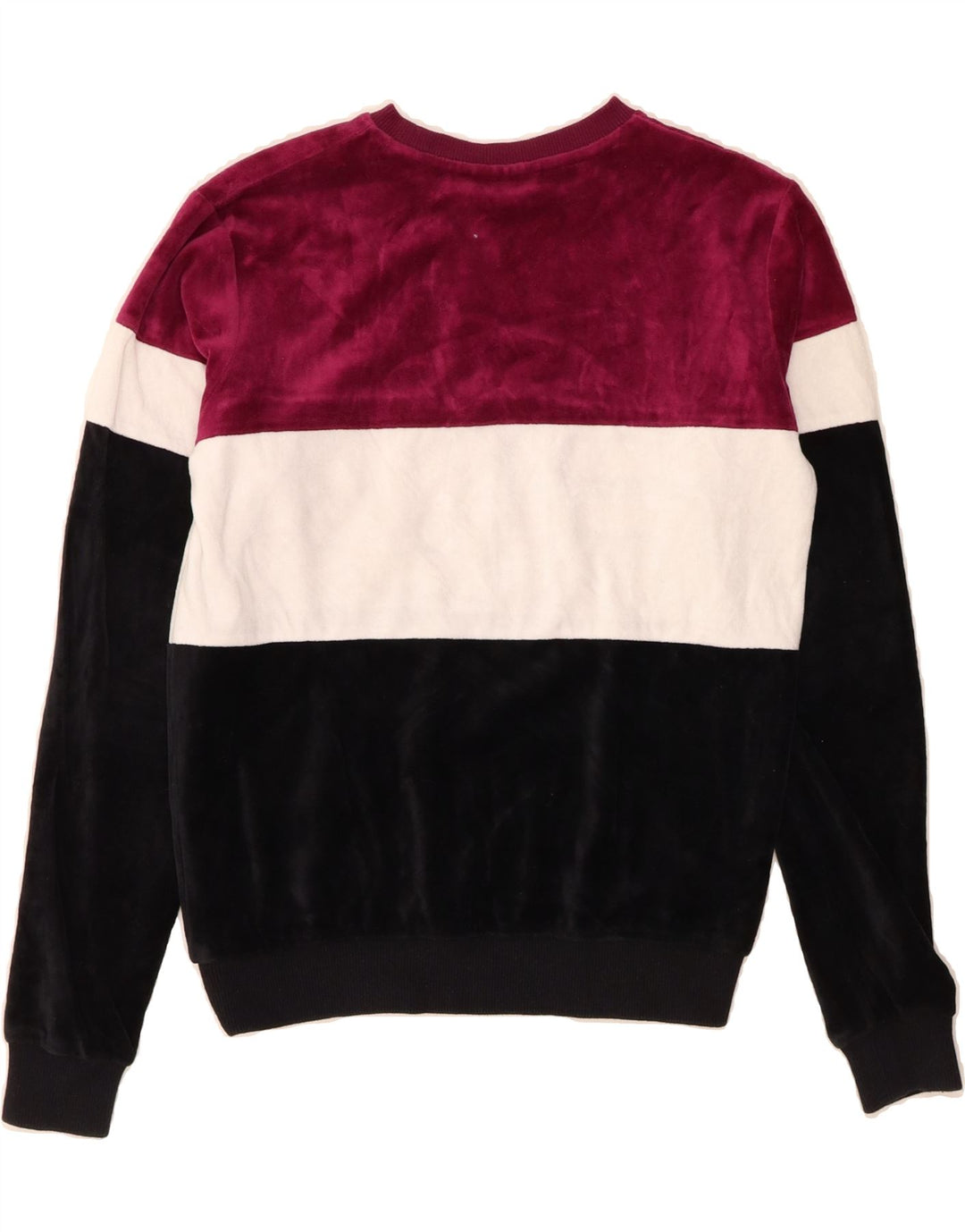 FILA Womens Oversized Sweatshirt Jumper UK 2 2XS Multicoloured Colourblock Vintage Fila and Second-Hand Fila from Messina Hembry 