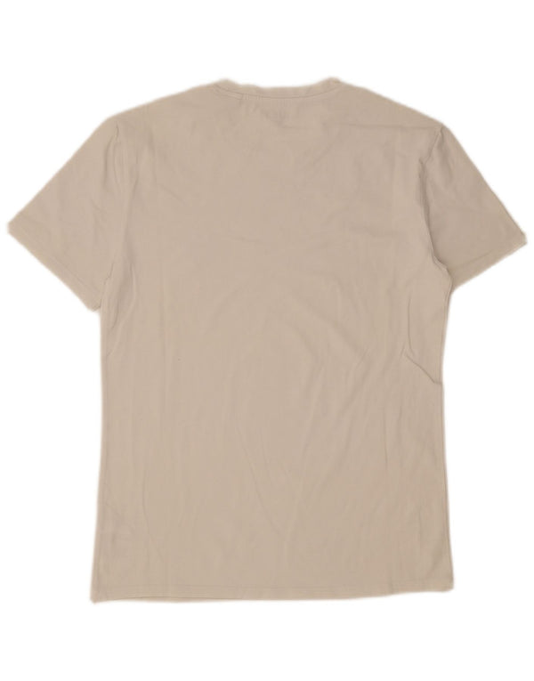 Guess Mens Super Slim Fit T-Shirt Top Large White Cotton