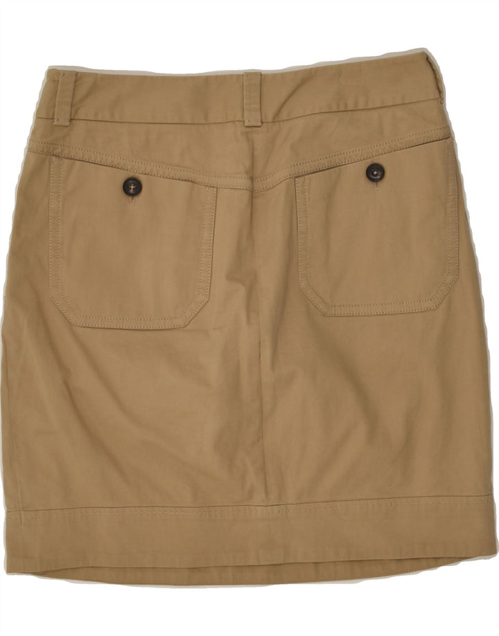 MASSIMO DUTTI Womens Straight Skirt EU 38 Small W28 Brown Cotton | Vintage Massimo Dutti | Thrift | Second-Hand Massimo Dutti | Used Clothing | Messina Hembry 