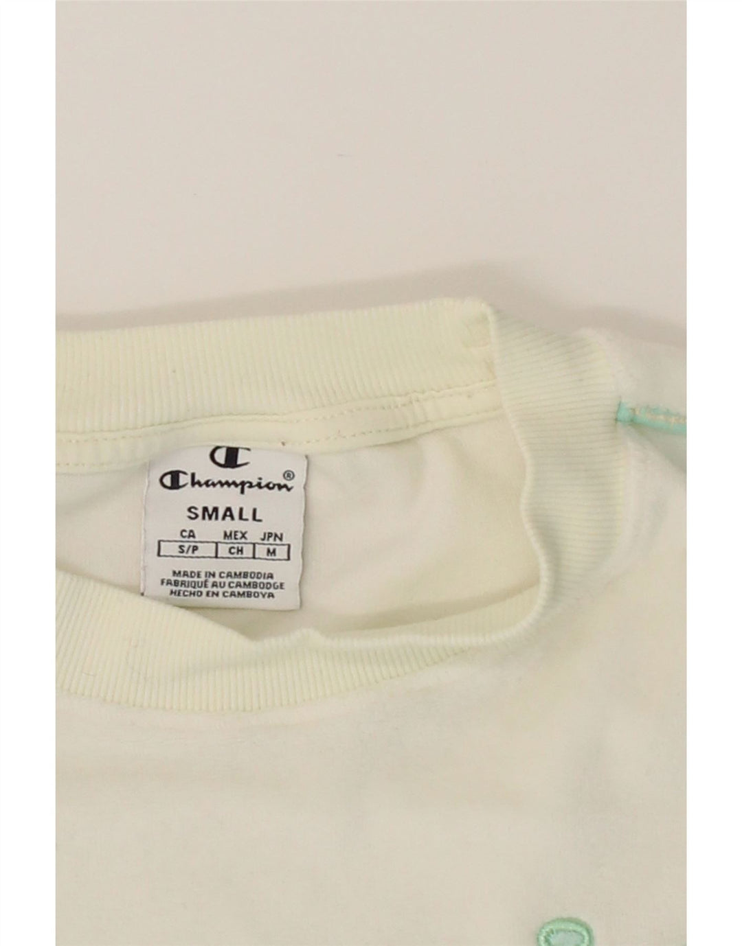 CHAMPION Womens Oversized Sweatshirt Jumper UK 10 Small Turquoise Vintage Champion and Second-Hand Champion from Messina Hembry 