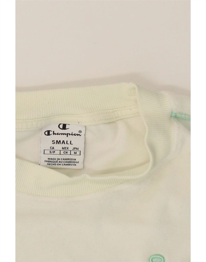 CHAMPION Womens Oversized Sweatshirt Jumper UK 10 Small Turquoise Vintage Champion and Second-Hand Champion from Messina Hembry 