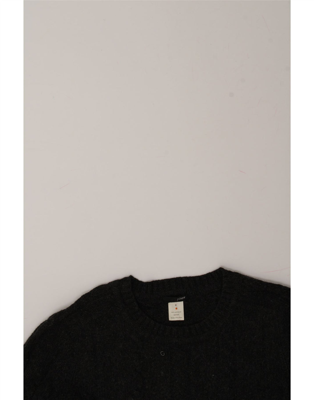 J. CREW Womens Crew Neck Jumper Sweater UK 12 Medium Grey Lambswool Vintage J. Crew and Second-Hand J. Crew from Messina Hembry 