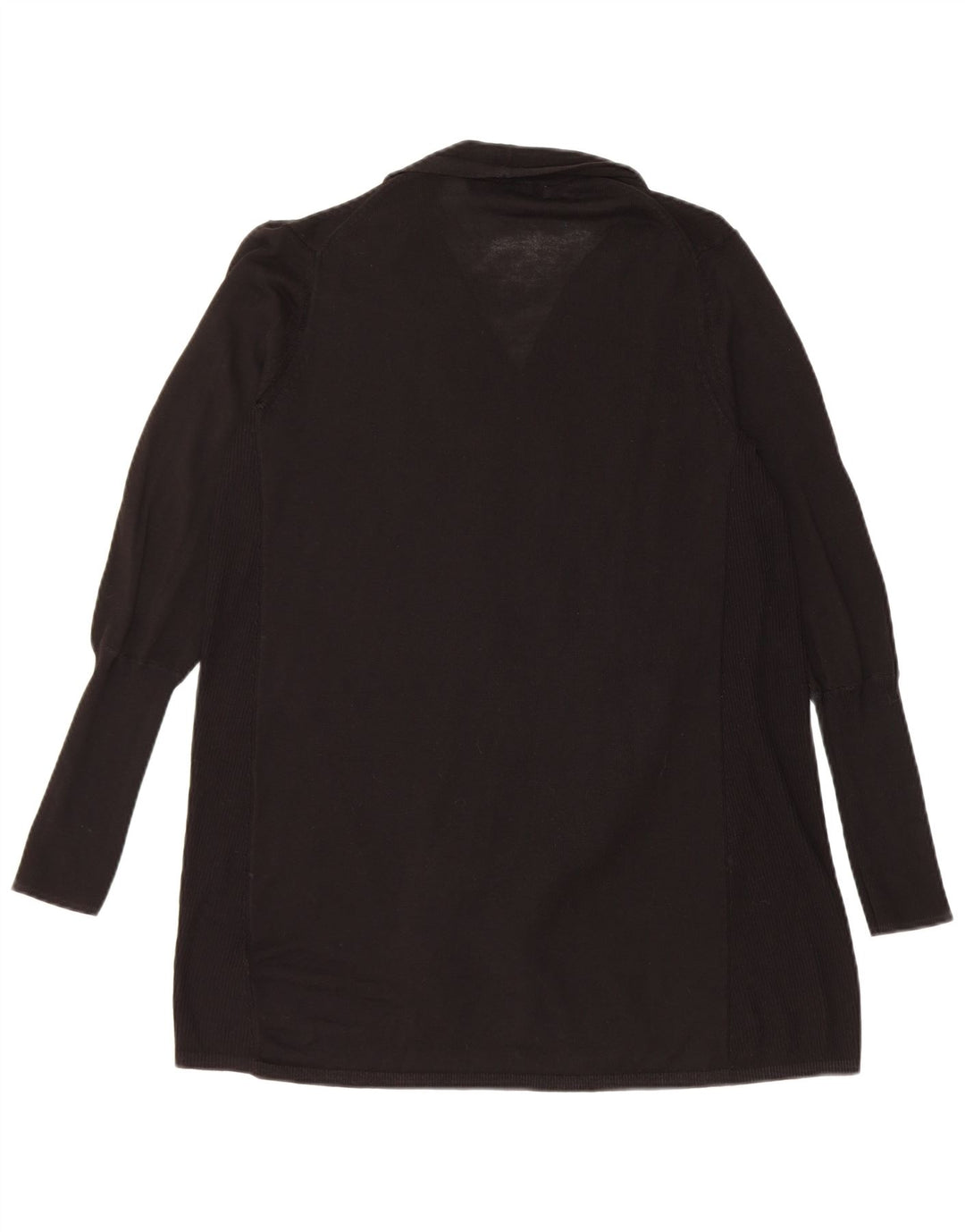 Marks & Spencer Damen Longline Open Cardigan Pullover UK 12 Medium Schwarz
