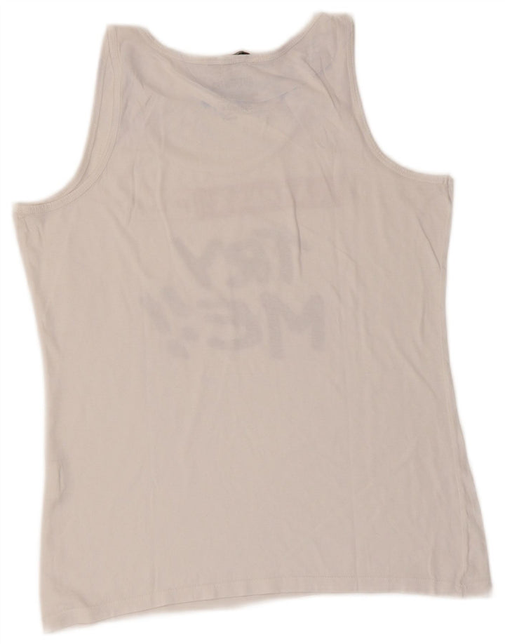 CARRERA Canotta grafica da donna UK 12 Medio Bianco