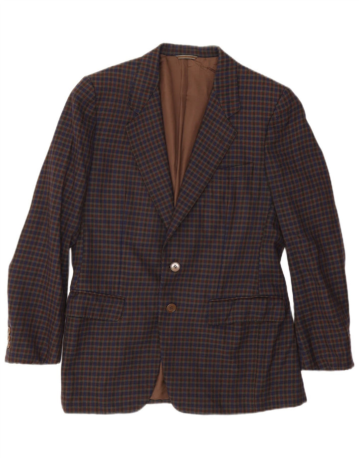 Aquascutum Herre 2-knaps blazerjakke UK 38 Medium Flerfarvet Gingham