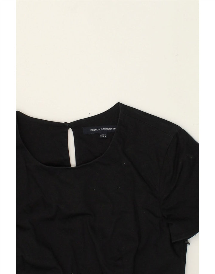 FRENCH CONNECTION Womens Short Sleeves A-Line Dress UK 8 Small  Black | Vintage French Connection | Thrift | Second-Hand French Connection | Used Clothing | Messina Hembry 