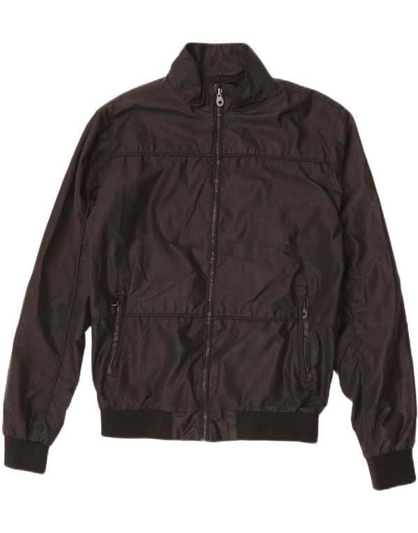 Zara Mens Bomber Jacket UK 36 Small Poliéster Negro