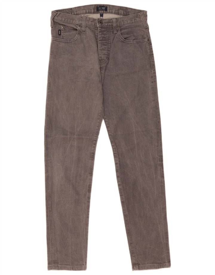 Armani Mens Slim Jeans W28 L29 Grey Cotton