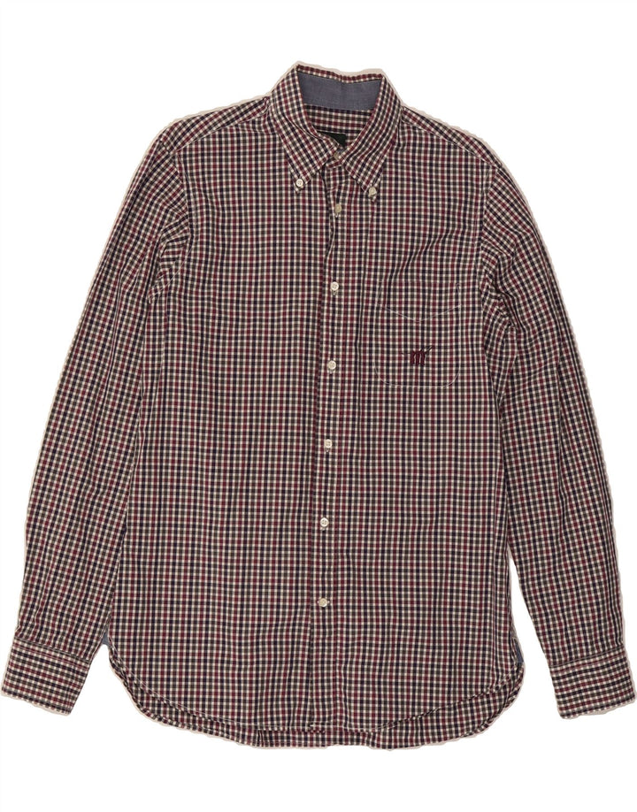HENRY COTTONS Mens Shirt Size 40 Medium Red Gingham Vintage Henry Cottons and Second-Hand Henry Cottons from Messina Hembry 