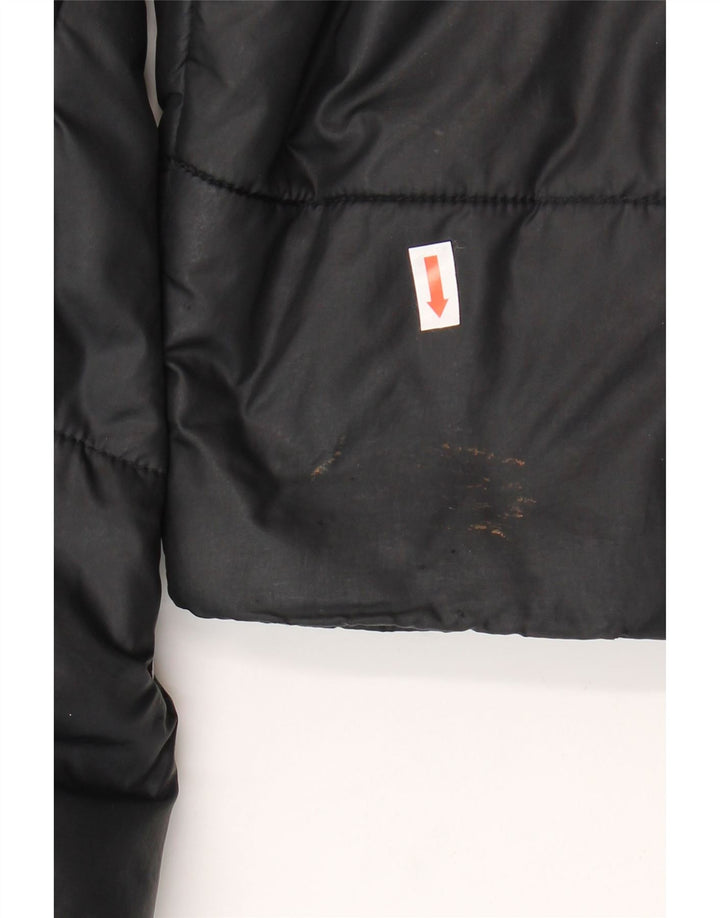 Nike Boys Graphic Hooded Padded Jacket 10-11 Years Medium Black Polyester