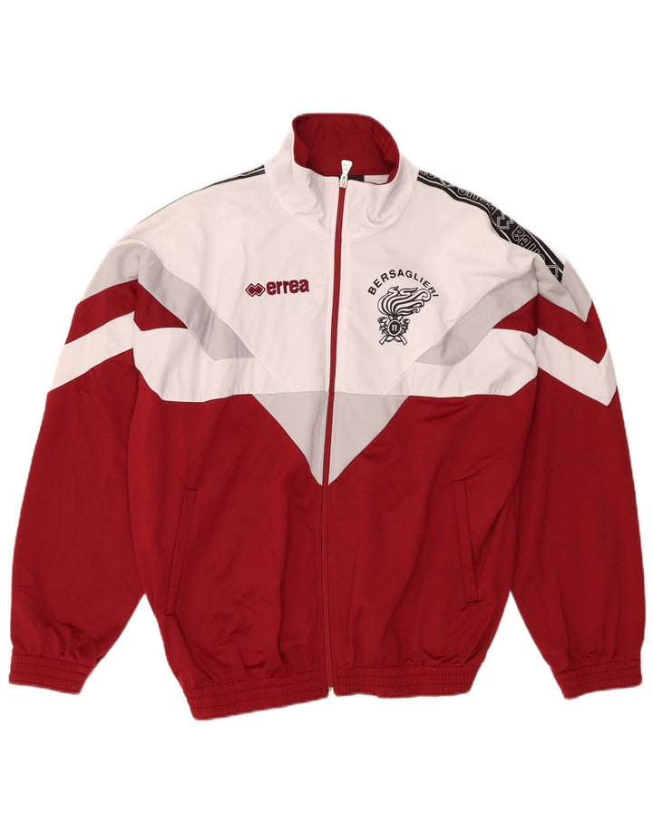 Errea Mens Graphic Tracksuit Top Jacket Large Burgundy Colourblock