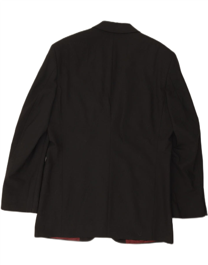 MARKS & SPENCER Mens Moyen 2 Button Blazer Jacket EU 50 Large Black Vintage Marks & Spencer and Second-Hand Marks & Spencer from Messina Hembry 