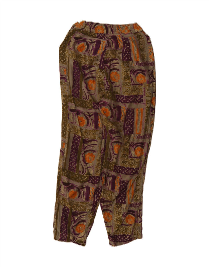 VINTAGE Womens Abstract Pattern Casual Trousers W24 L25 Multicoloured Vintage Vintage and Second-Hand Vintage from Messina Hembry 