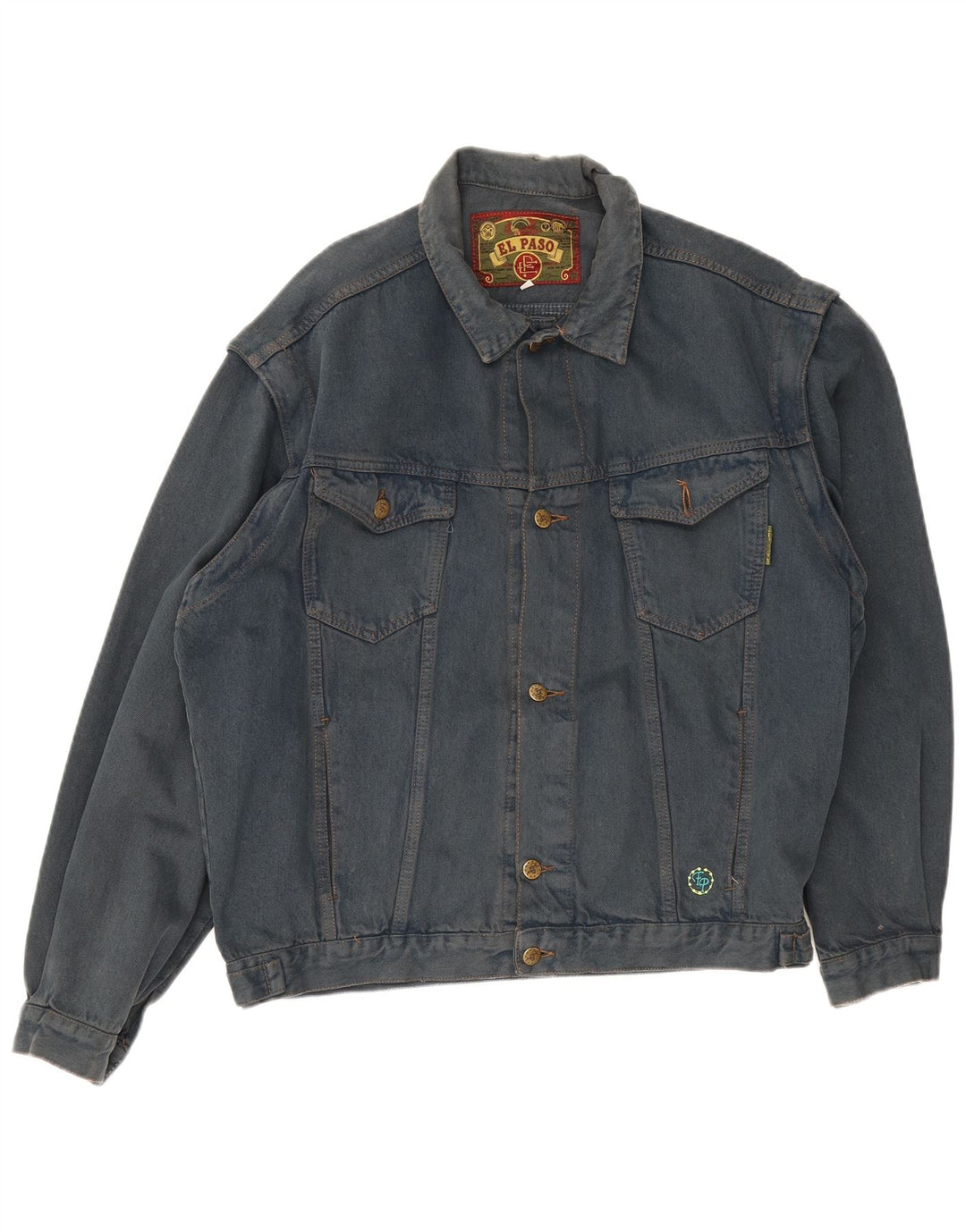 El Paso Veste en jean pour homme UK 40 Large Bleu Coton