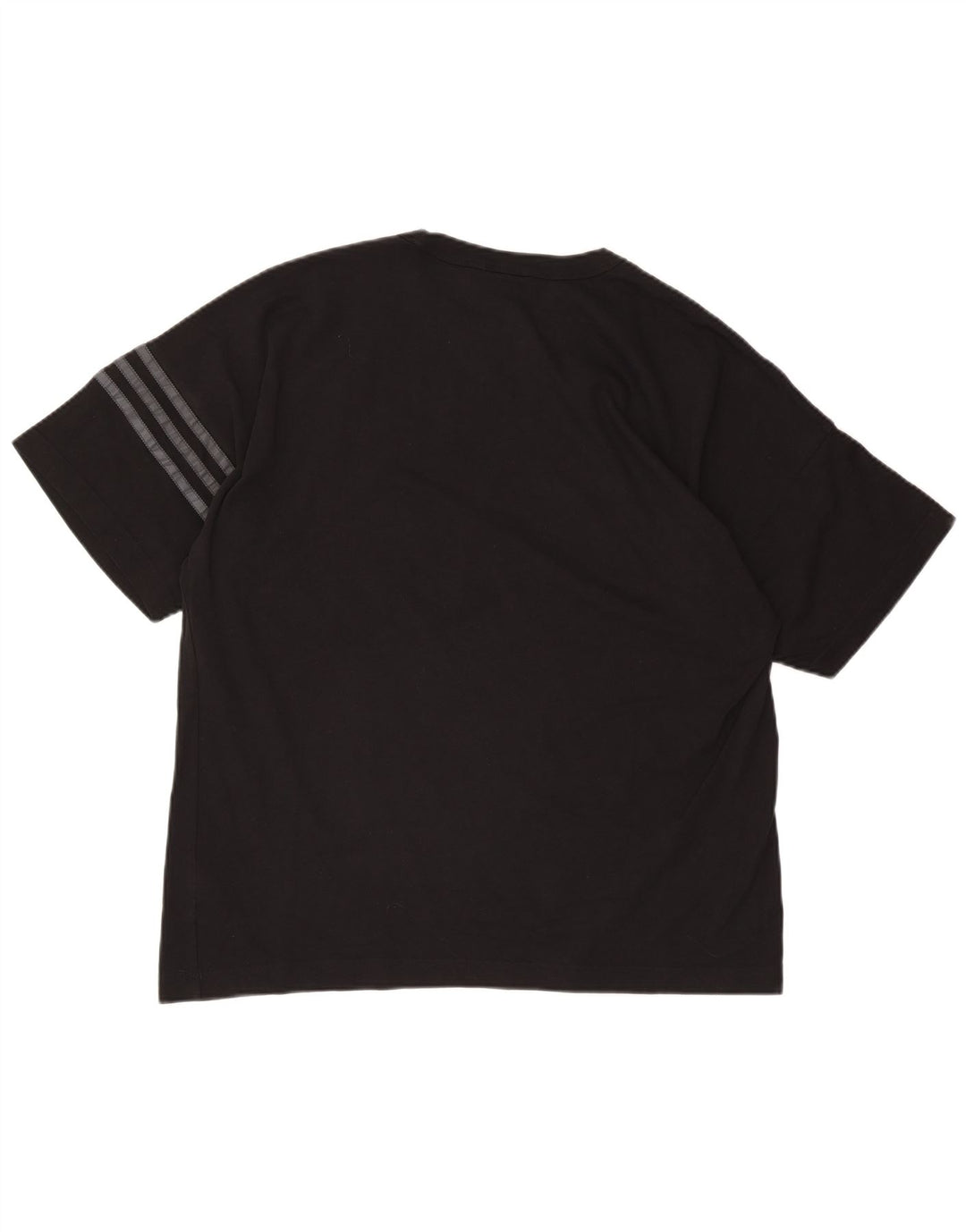 T-shirt Adidas da uomo Top media in cotone nero