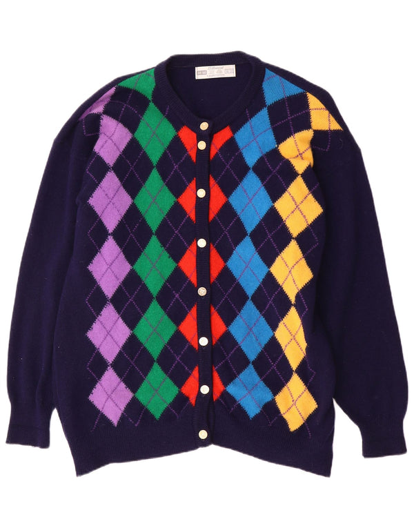 Sweter damski St. Bernard UK 14/16 Duży granatowy Argyle/Diament
