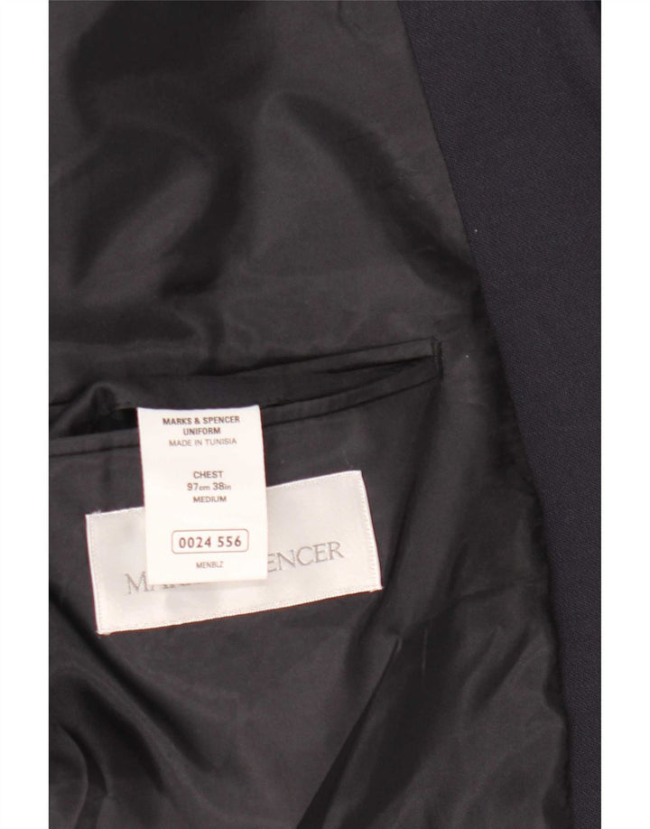 Marks & Spencer Chaqueta tipo blazer de 2 botones para hombre UK 38 Medium Azul marino