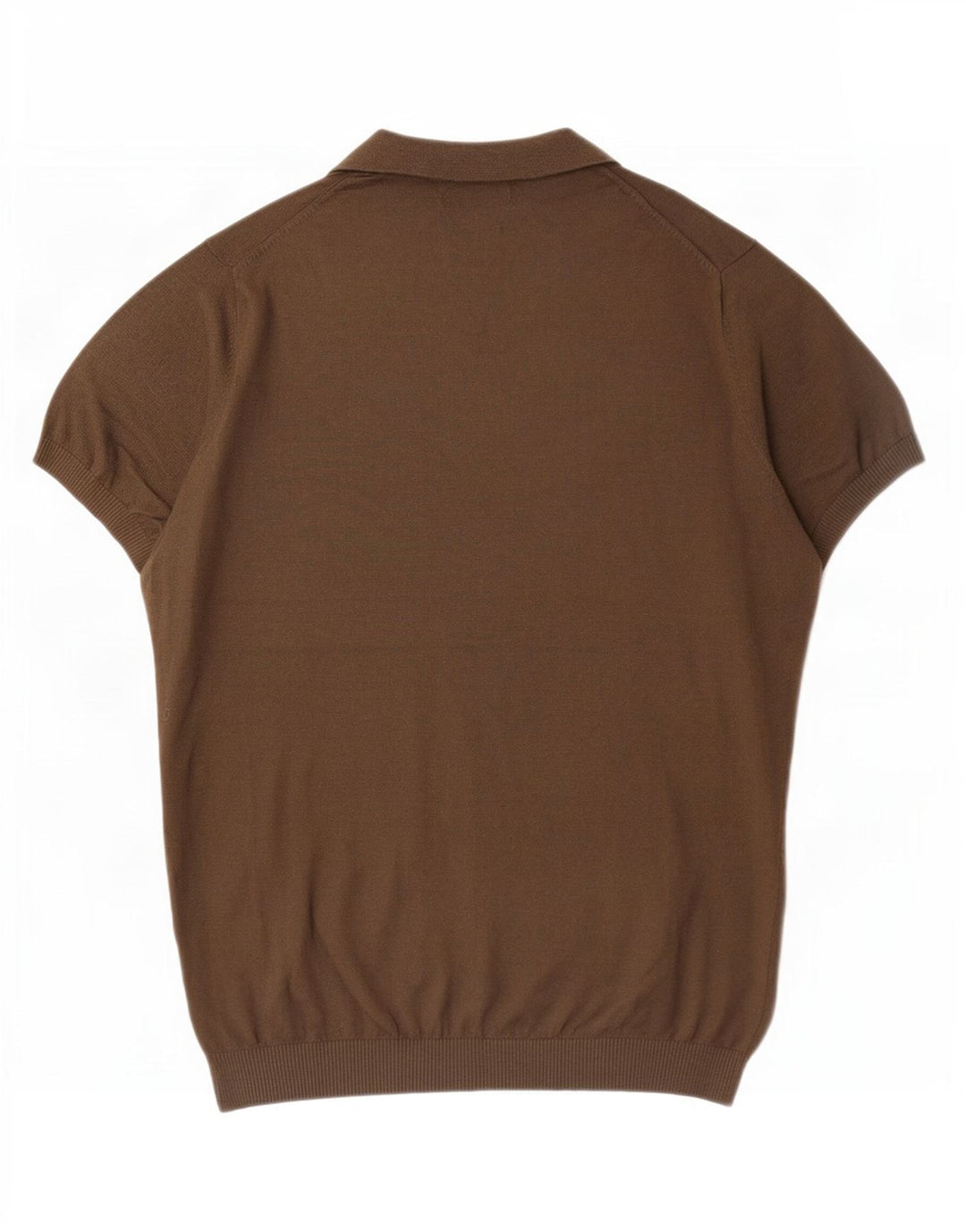 Massimo Dutti Herren-Poloshirt aus mittlerer Khaki-Baumwolle