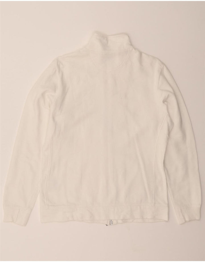 CHAMPION Womens Tracksuit Top Jacket UK 14 Medium White Cotton Vintage Champion and Second-Hand Champion from Messina Hembry 