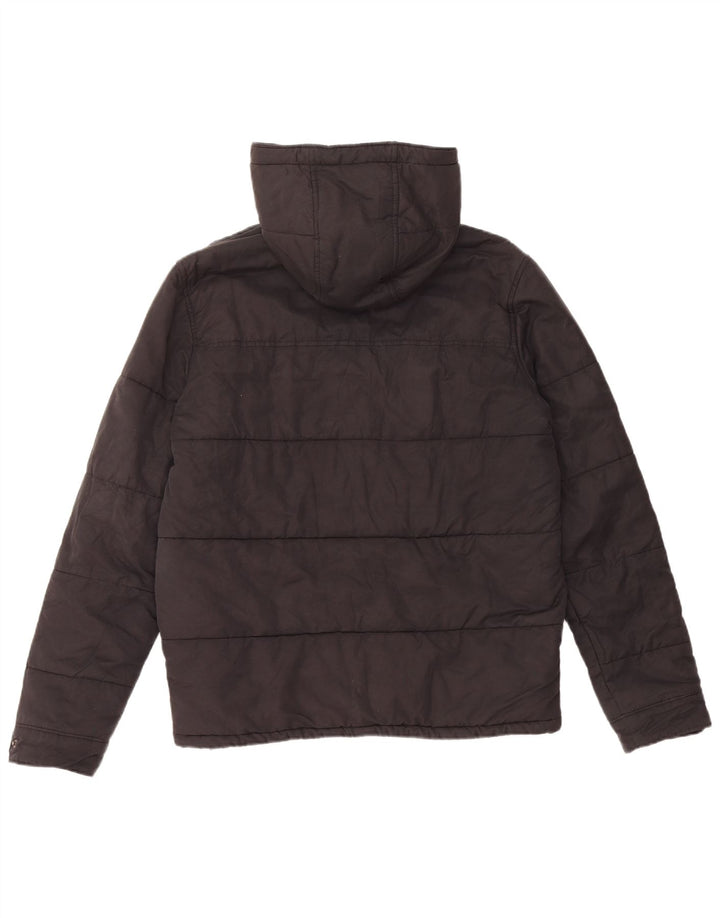 Levi's Mens Hooded Padded Jacket UK 38 Medium Black Cotton