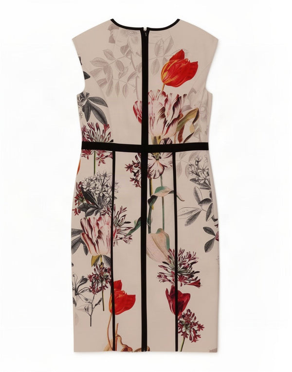 Abito tubino senza maniche da donna Phase Eight UK 14 Cotone floreale bianco medio