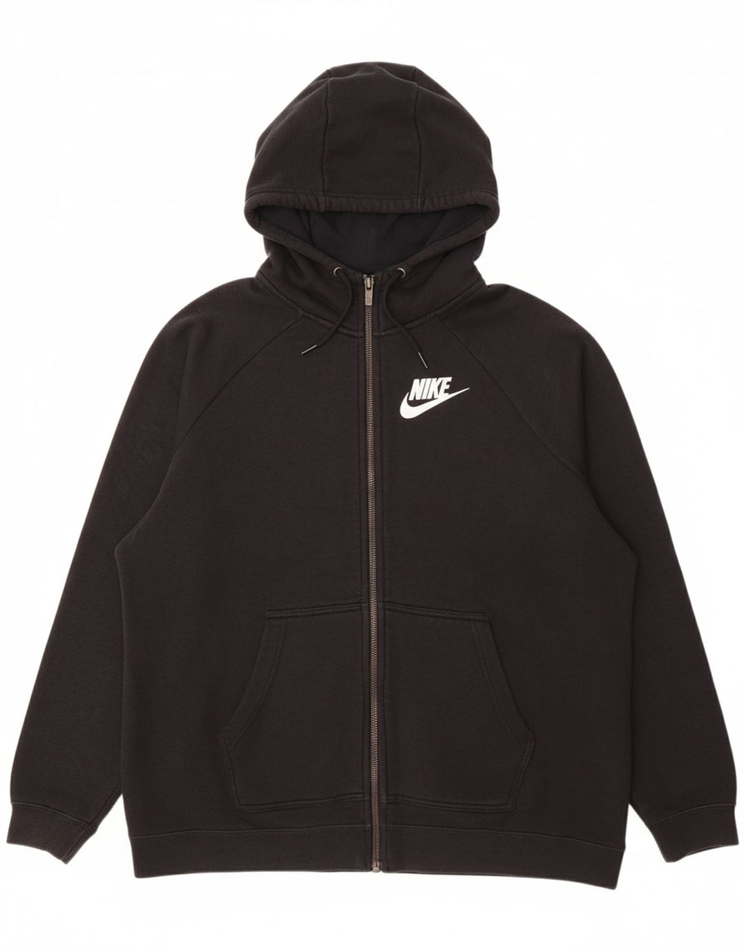 Suéter NIKE masculino com capuz e zíper XL preto algodão