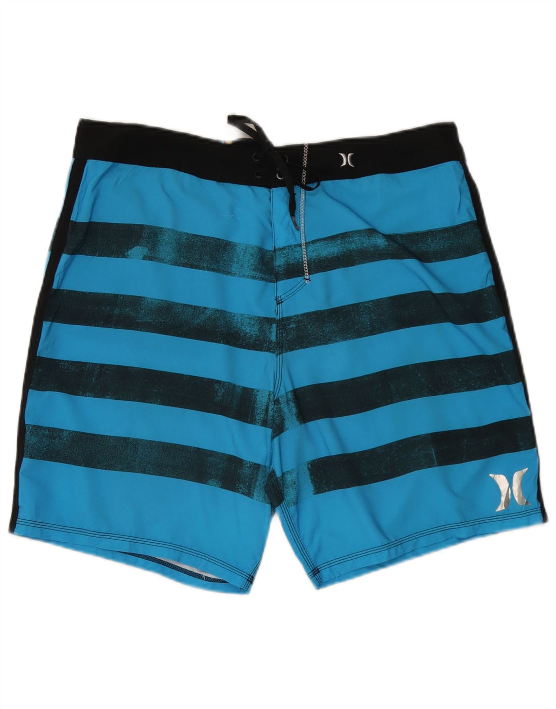 Hurley Mens Phantom Swimming Shorts Large Blue Striped