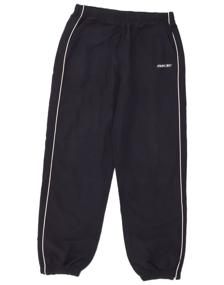 Reebok Mens Tracksuit Trousers Joggers Medium  Navy Blue Polyester
