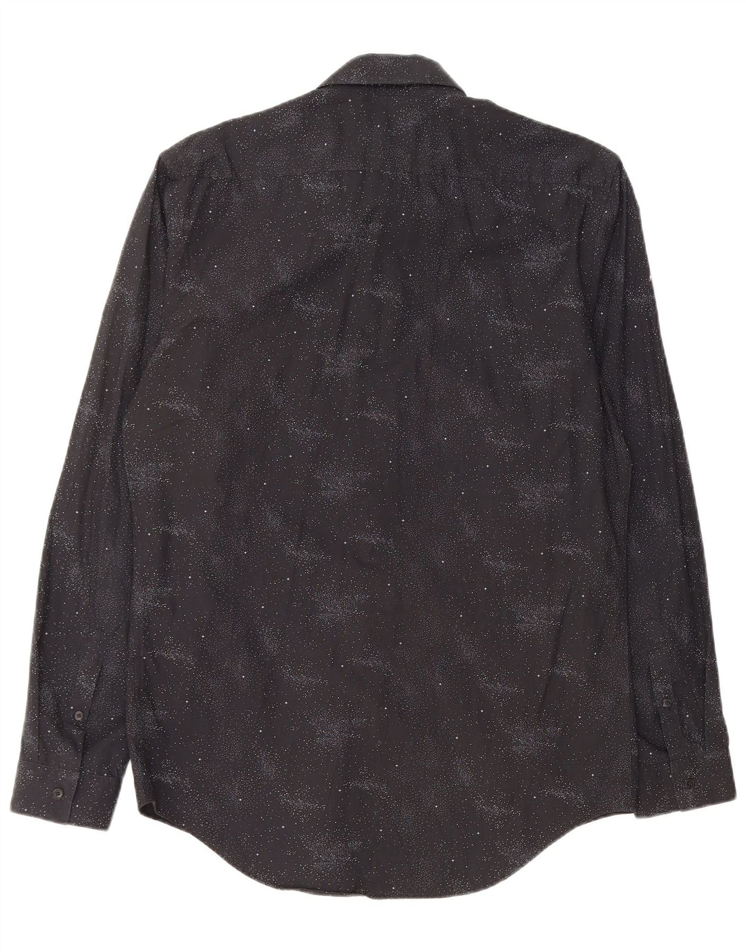 ZARA Mens Slim Fit Shirt Large Black Spotted