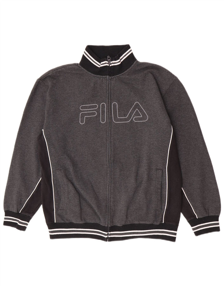 Fila Herre grafisk træningsdragt Topjakke Stor Grå Colourblock