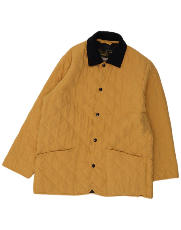Giacca trapuntata da uomo Wilkes&Akerman UK 38 poliestere giallo medio