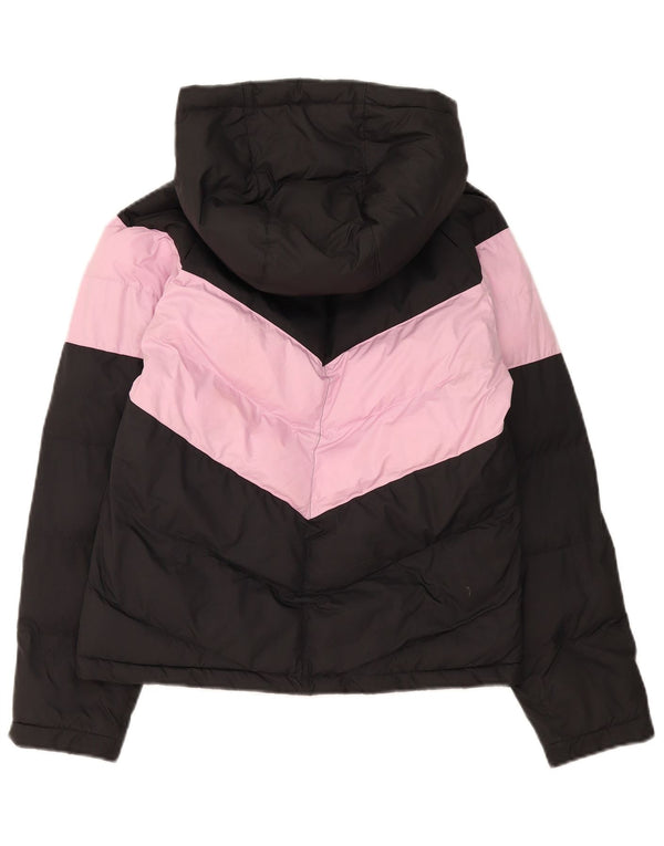Giacca imbottita con cappuccio Nike per ragazze 12-13 anni Large Black Colourblock